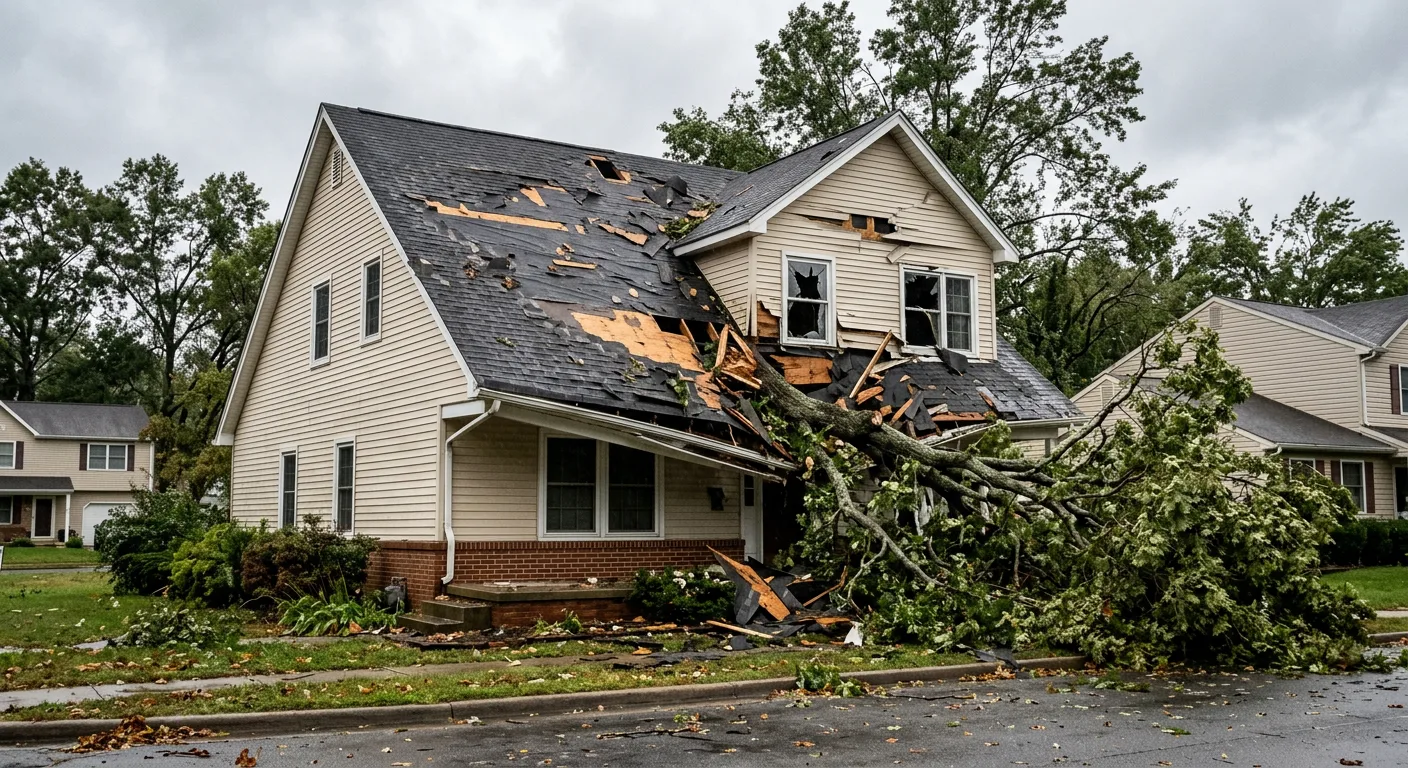Before - damaged siding